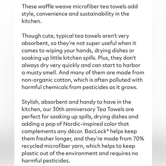 Norwex Tea Towels Limited Edition Soft Blossoms/Brush Strokes NWT - Picture 7 of 11